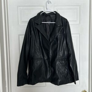 Studio M Women's Black Leather Jacket
